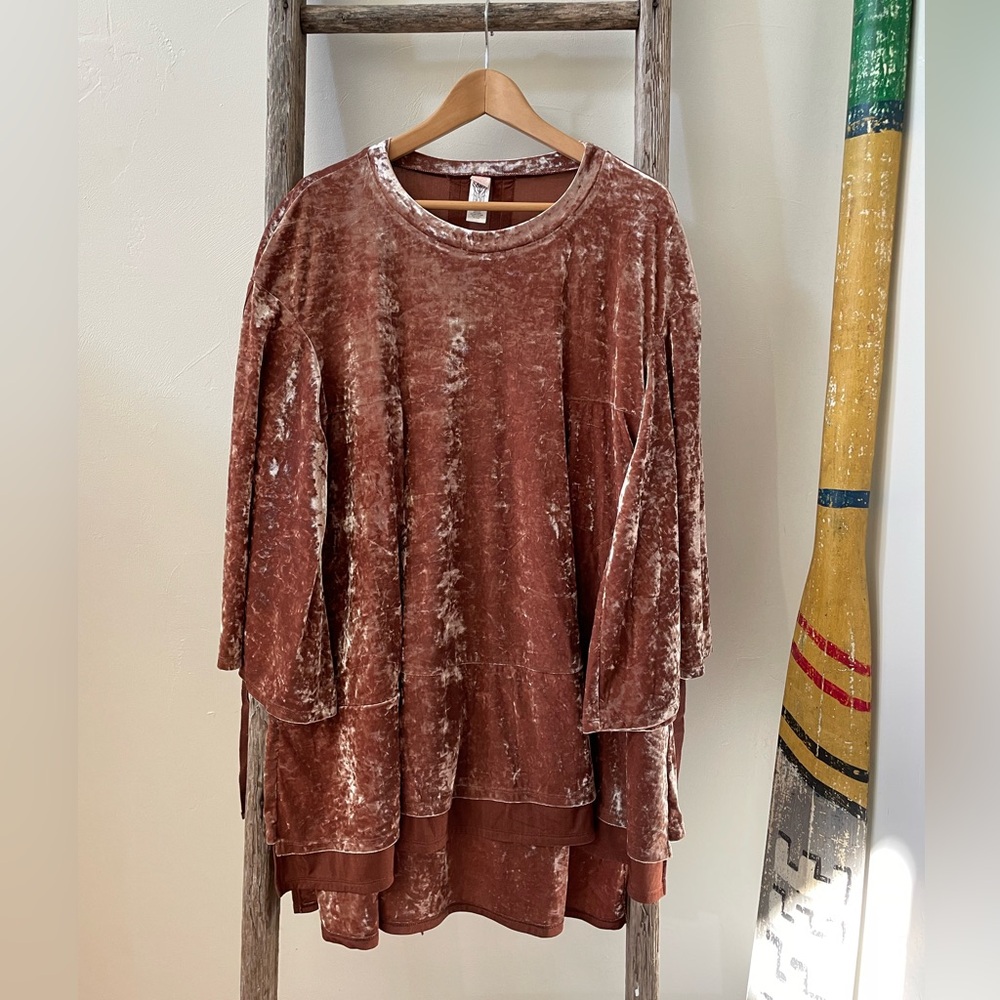 Hot As Hell  crushed velvet tunic dress